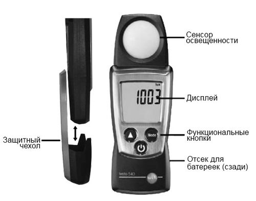 Внешний вид люксметра Testo 540